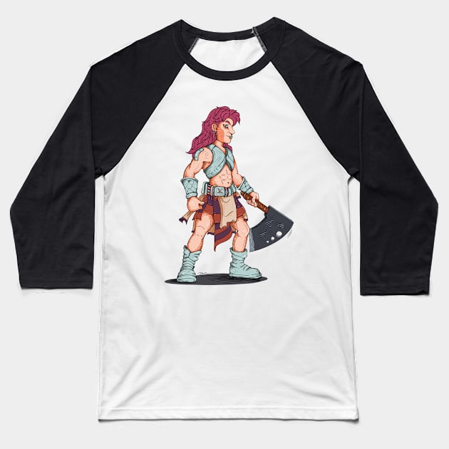 Barbarian Baseball T-Shirt by anurak2516